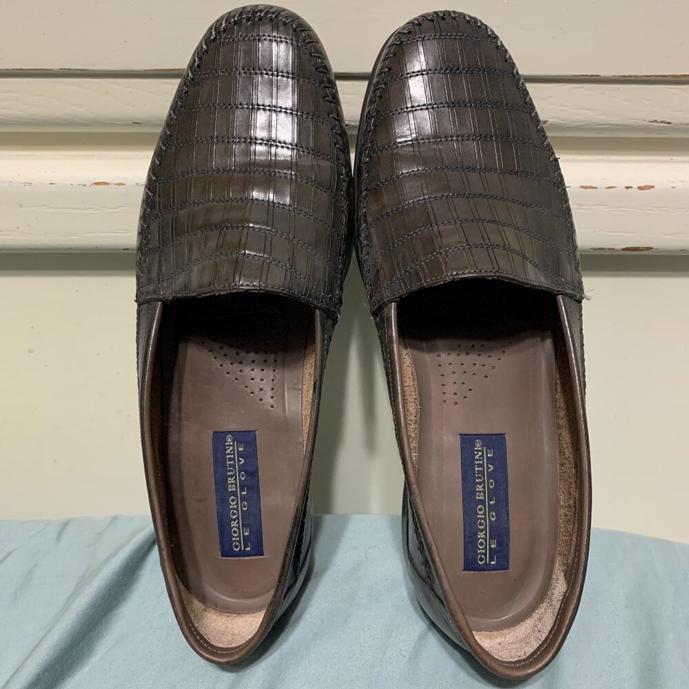 Giorgio Brutini Le Glove Handwoven Leather Loafers